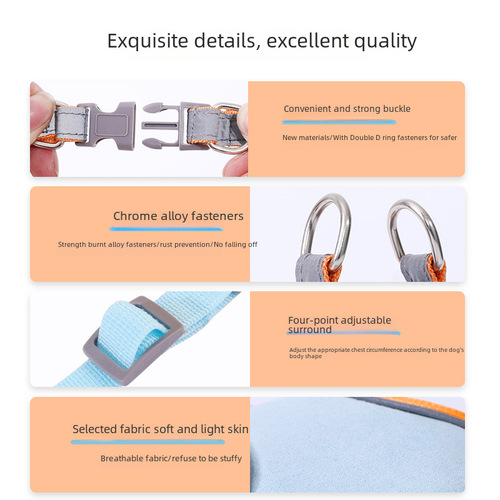 Pet Leash Outdoor Dog Harness Pet Clothes Dog Walking Leash Half Pack Cat Leash