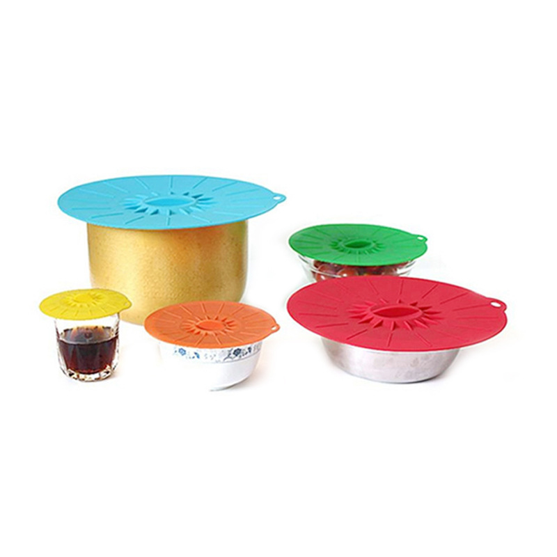 厂家批发 创意食品级真空保鲜盖5件套可拉伸 多功能密封保鲜碗盖