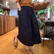 2025 High-Waist Slim A-Line Skirt for Women Summer New Loose Casual Versatile Fluffy Bud Skirt