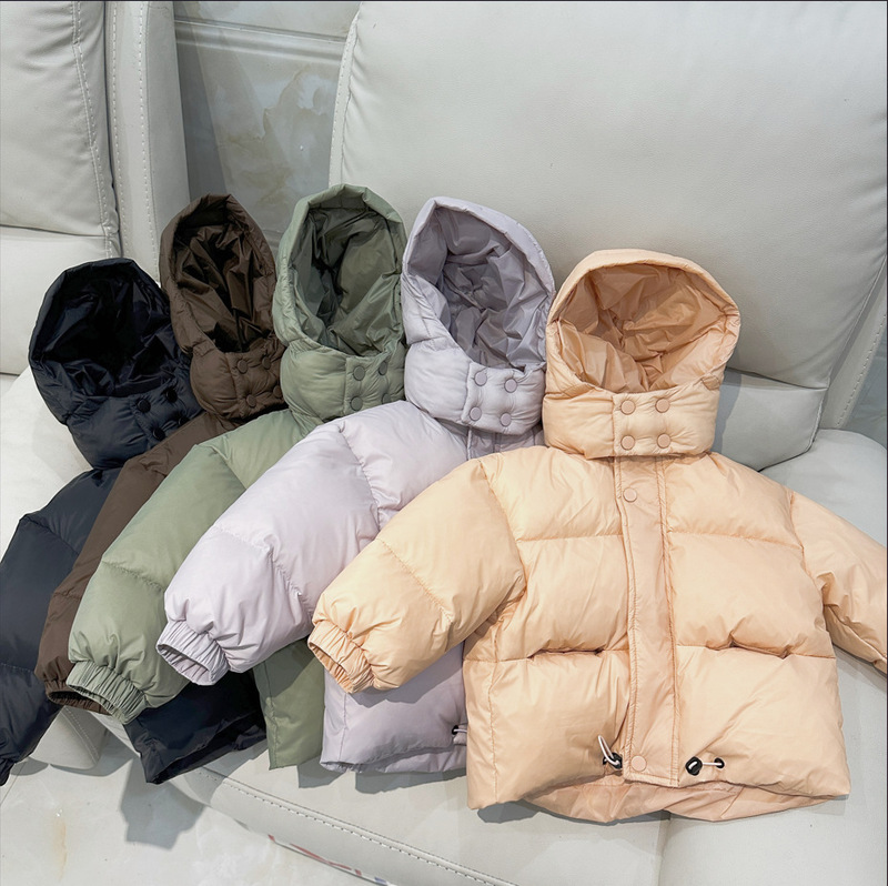 Seasonal Children's Thickened and Velvet down Jackets New Style Ski Warm and Fashionable Winter Cold-Proof Clothing for Small, Medium and Large Children