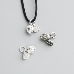 S925純銀蓮子蓮蓬掛件兩世歡吊墜DIY手工串珠水晶手鍊項鍊配件