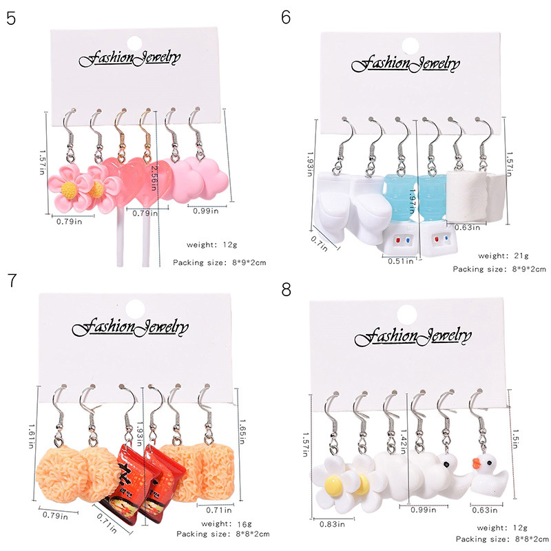 20g Weight Iron Ear Needle Material Drop Earrings Classification 1 Set Quantity Casual, Daily, Shopping Occasion Acrylic, Resin Material Cup, Heart Shape, Flower Pattern Women's Gender Cartoon Style, Cute Style 1 Set Cartoon Style Cute Cup Heart Shape Flower Arylic Resin Drop Earrings 9