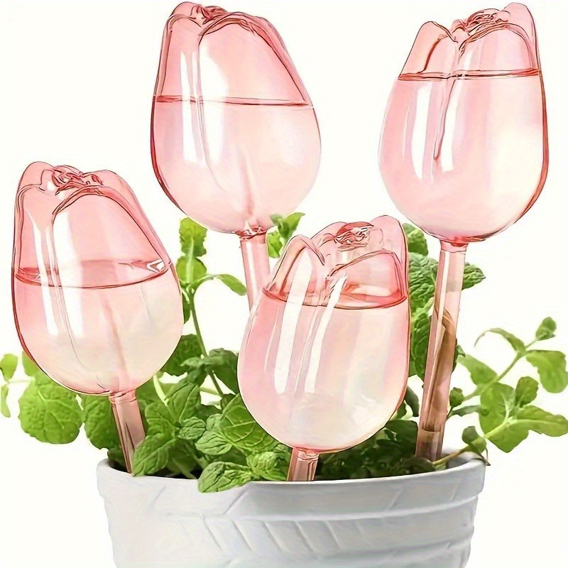 Tulipan de plástico riego de flores permeable riego por goteo para plantas verdes domésticas maceta riego automático herramienta de jardinería