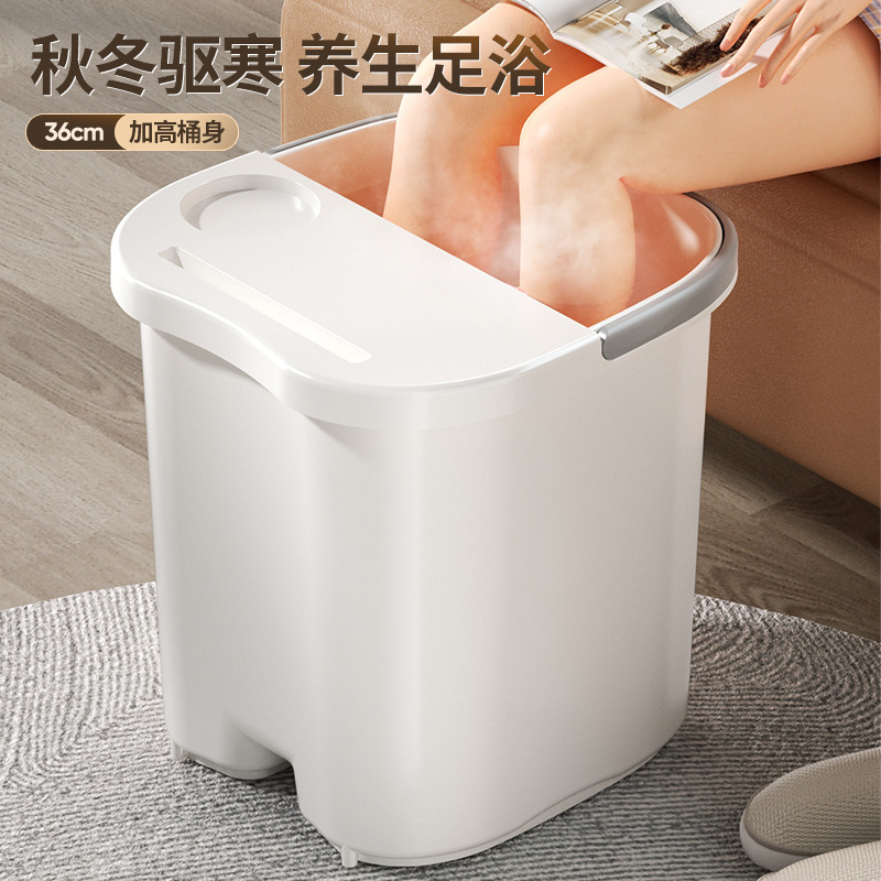 발 버블 버킷 가정용 크림 바람 가을과 겨울 유지 보수 따뜻한 높이 다리 마사지 플라스틱 발 목욕 버킷 발 세척 분지