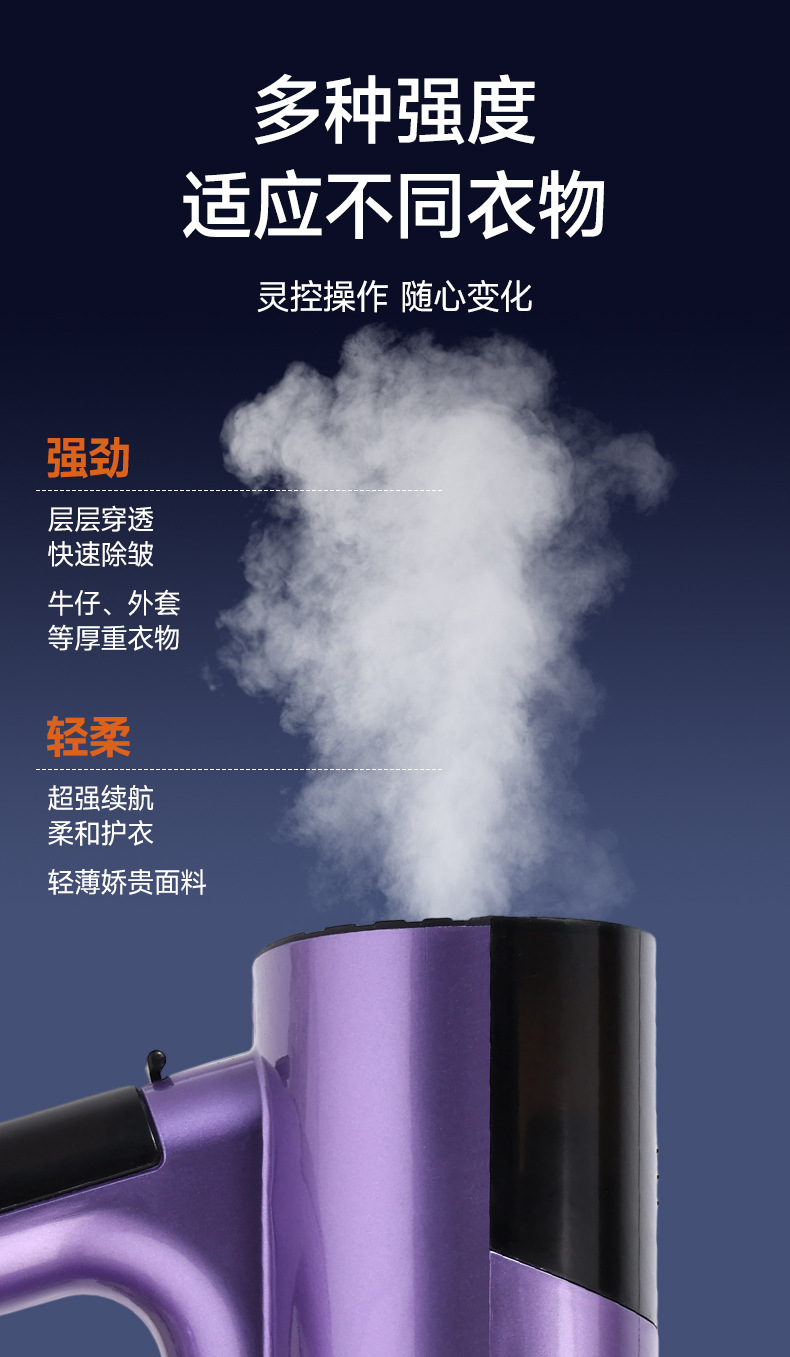 Cross-border New Steam Iron Mite Removal Wet and Dry Dual-use Electric Iron Household Travel Adsorption Handheld Garment Steamer