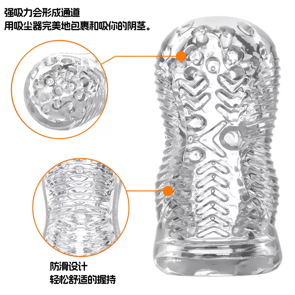 外贸大号透明飞机杯男用自慰杯器具男性握力式训练器软胶成人用品