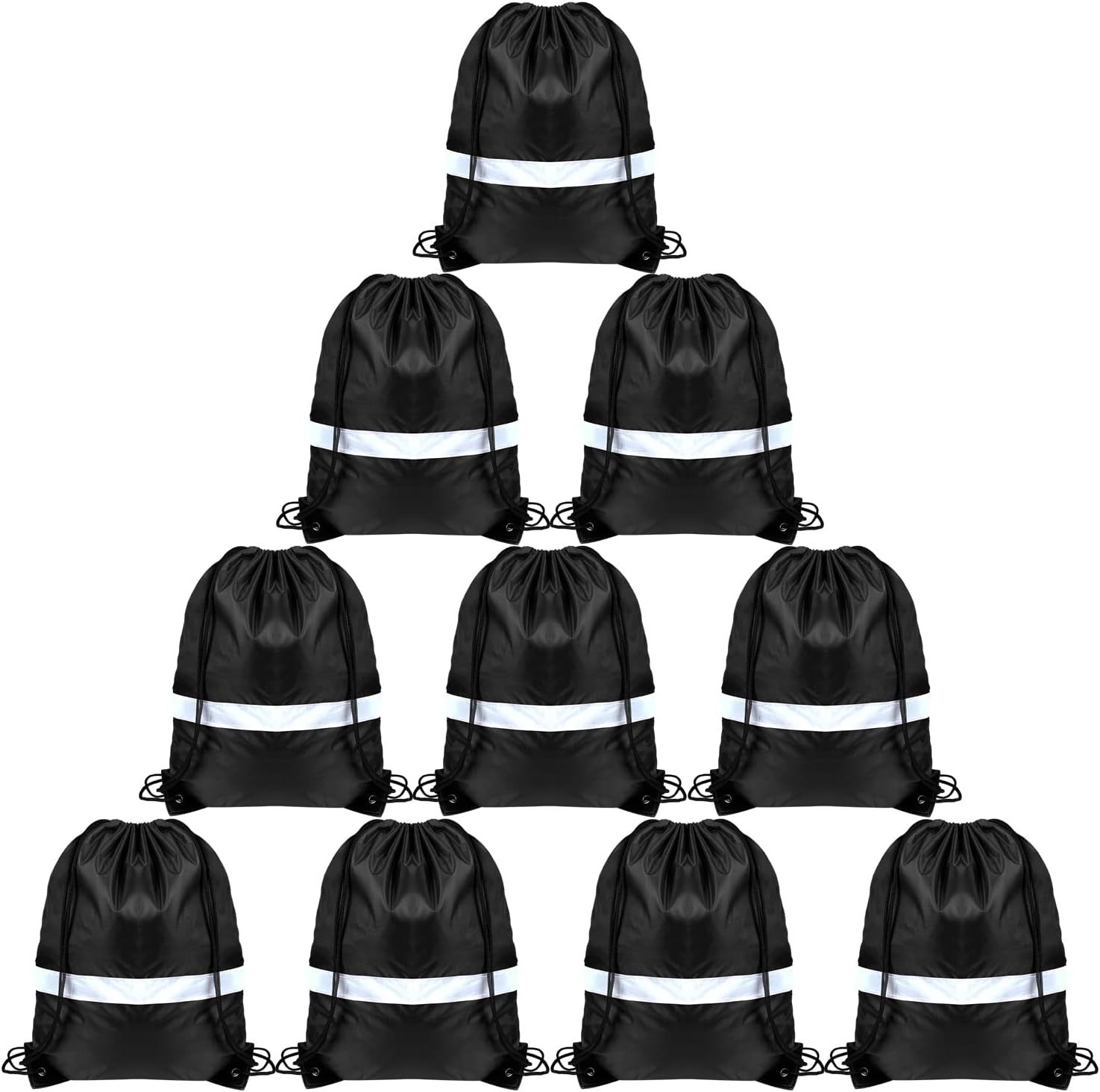 现货批发亚马逊速卖通爆款反光条背包束口袋