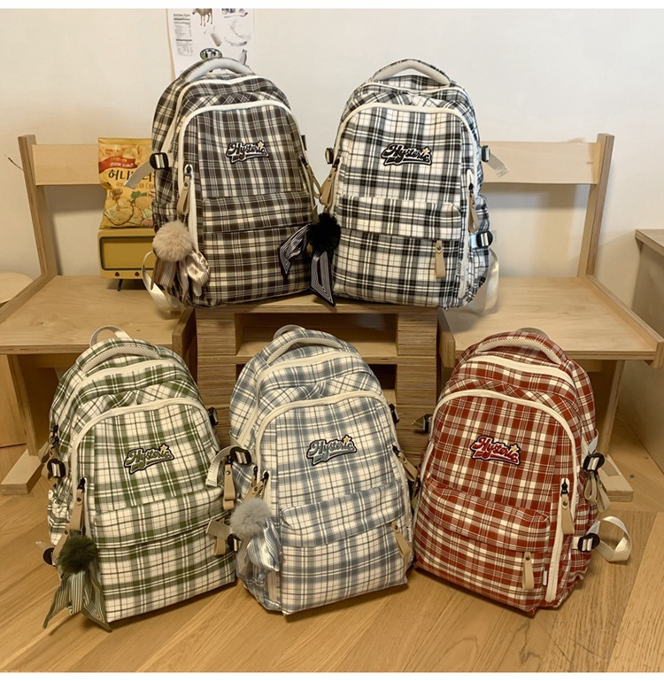 Retro Forest Style Plaid Tote Bag