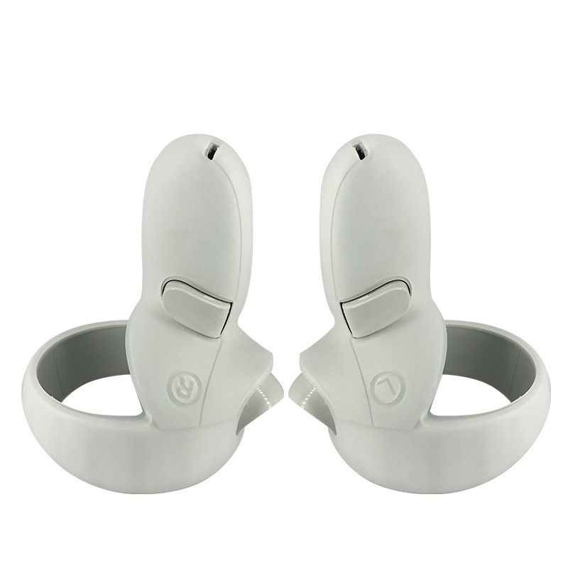 Aplicable a la generación de Oculus Quest2 manejar funda de silicona antideslizante VR Segunda Generación VR manejar funda protectora resistente a la caída caso de Goma