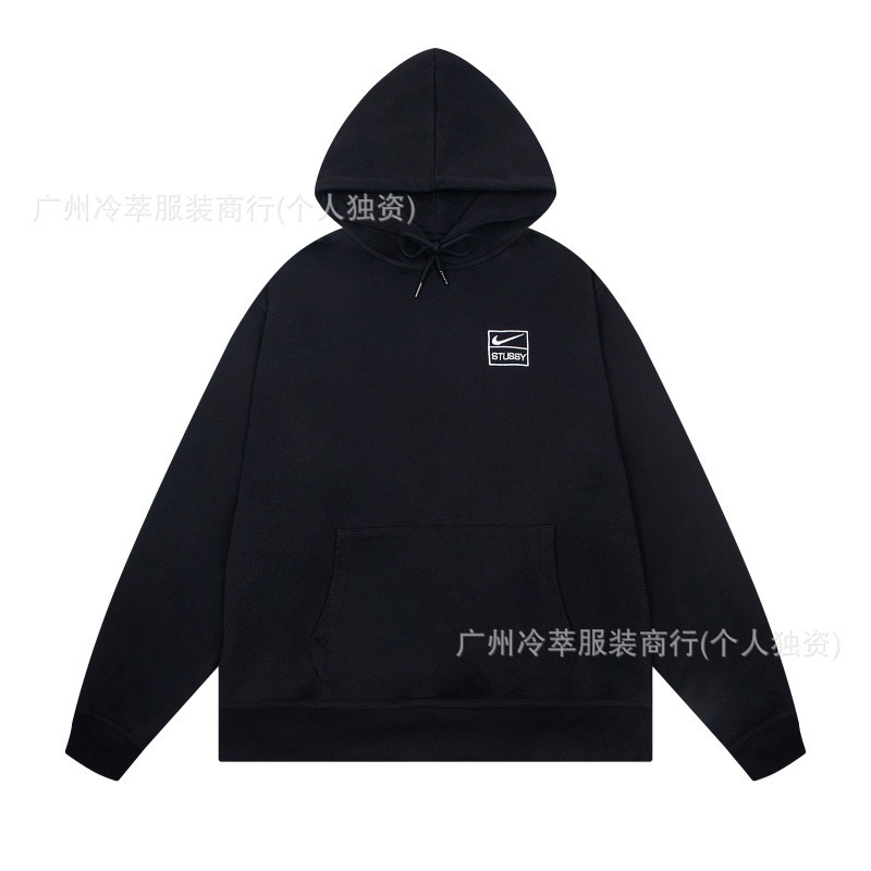 24现货跨境欧美外贸S字母联名系列刺绣宽松简约加绒套装代发|undefined