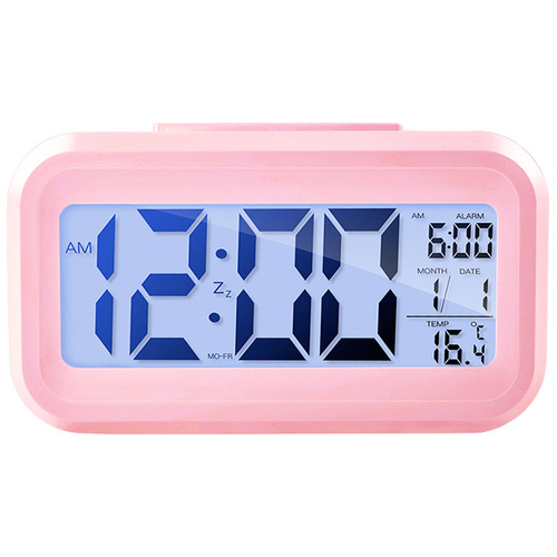 Factory direct sales cross-border foreign trade battery alarm clock snooze alarm clock silent backlight electronic clock bedroom bedside clock