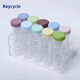 马卡龙彩色离心管咖啡豆保存储存罐食品级PP塑料50/100ml可立粉实