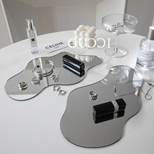 ins不规则镜子异形首饰托盘珠宝拍照道具装饰摄影背景亚克力镜面