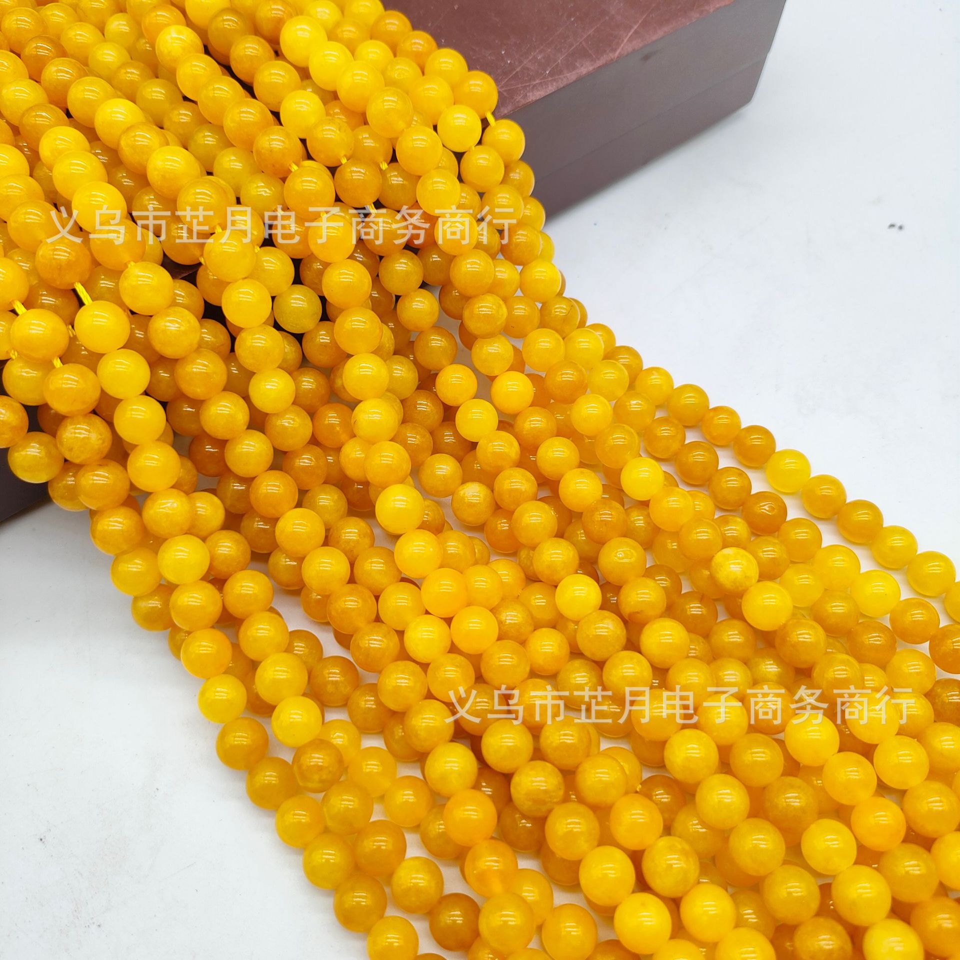 跨境熱賣 優化雞油蜜蠟散珠 DIY飾品配件 黃蜜蠟晶半成品批發