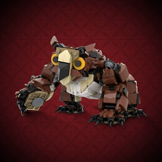 MOC-191156 大款猫头鹰飞禽动物积木模型 小颗粒儿童拼装积木