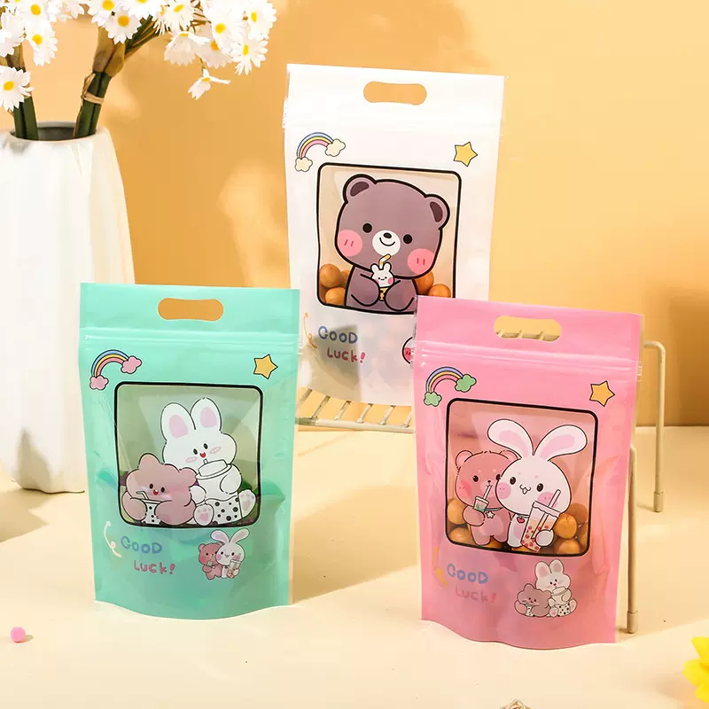 饼干包装自立袋雪花酥糯米船瓜子自封袋烘焙牛扎糖果曲奇包装袋子