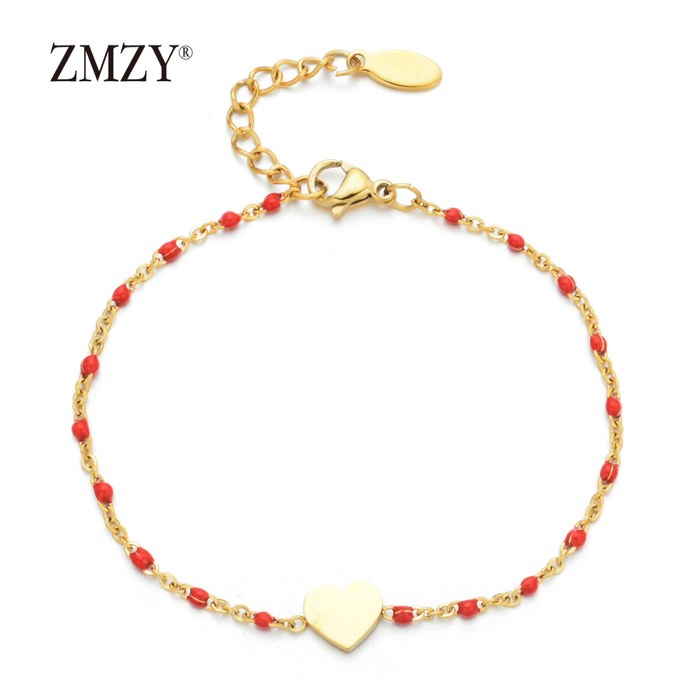 Simple Style Heart Shape Stainless Steel Plating Bracelets display picture 2