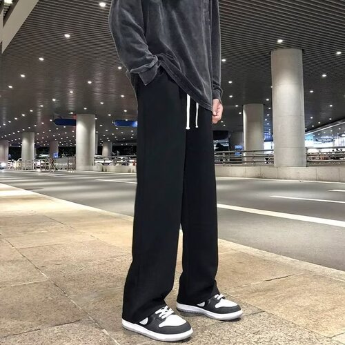 Long-length high-leg pants for men, suitable for spring and summer leisure, cross-border, floor-length, sporty pants.