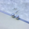 Bulb, earrings from pearl, mirror effect, 7mm, silver 925 sample