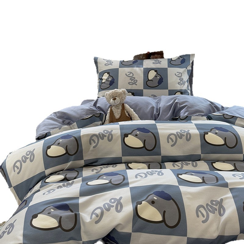 Dormitorio de estudiantes de tres piezas de cama de algodón sábanas de cama de cuatro piezas de cama para estudiantes de secundaria y universidad cama individual para niños