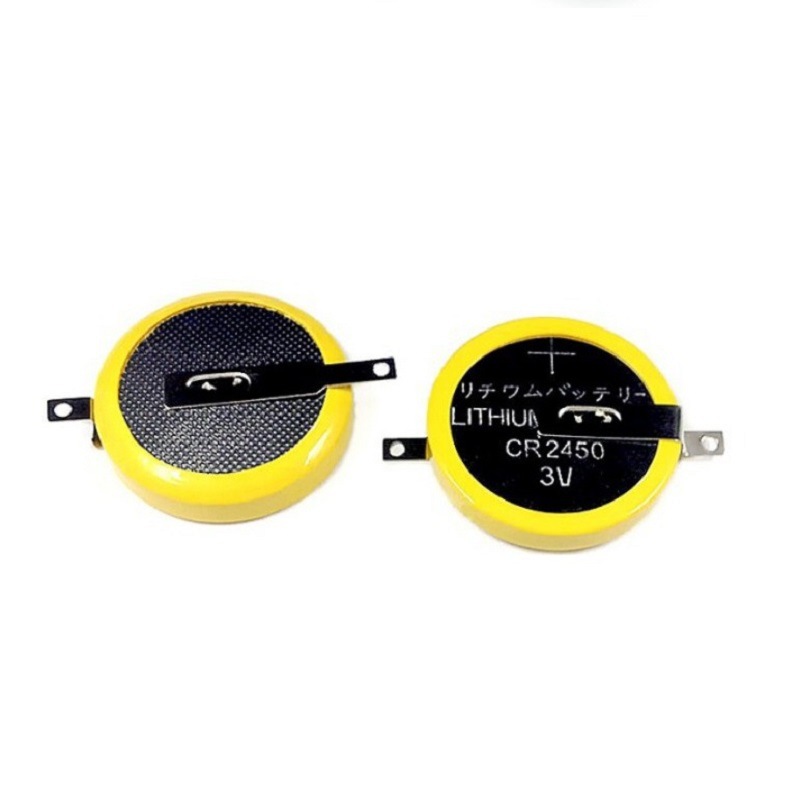 厂家批发cr2450焊脚电池卧式纽扣电池 汽车钥匙遥控器电池