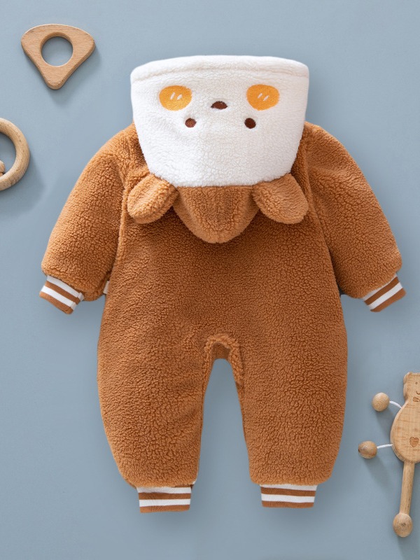 Ropa de invierno para bebés mameluco engrosado recién nacido mono con forro polar cálido masculino y femenino bebé mameluco Otoño e Invierno ropa