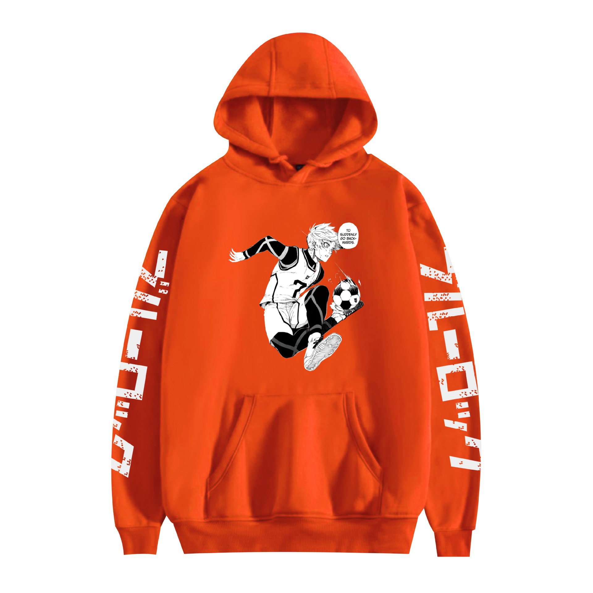 Transfronterizo nuevo estilo BLUE LOCK azul prisión animación periférico hombre suéter con capucha suelto suéter casual mujer