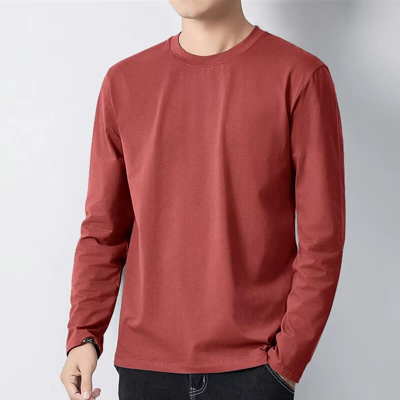 Spring New Long-Sleeve T-Shirt Autumn Men's Top Base t Korean Version Trendy Versatile Essential Dropshipping