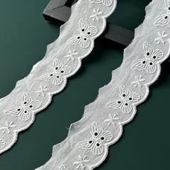 經典款蝴蝶刺繡棉布花邊 童裝袖口裙擺棉布花邊 工廠