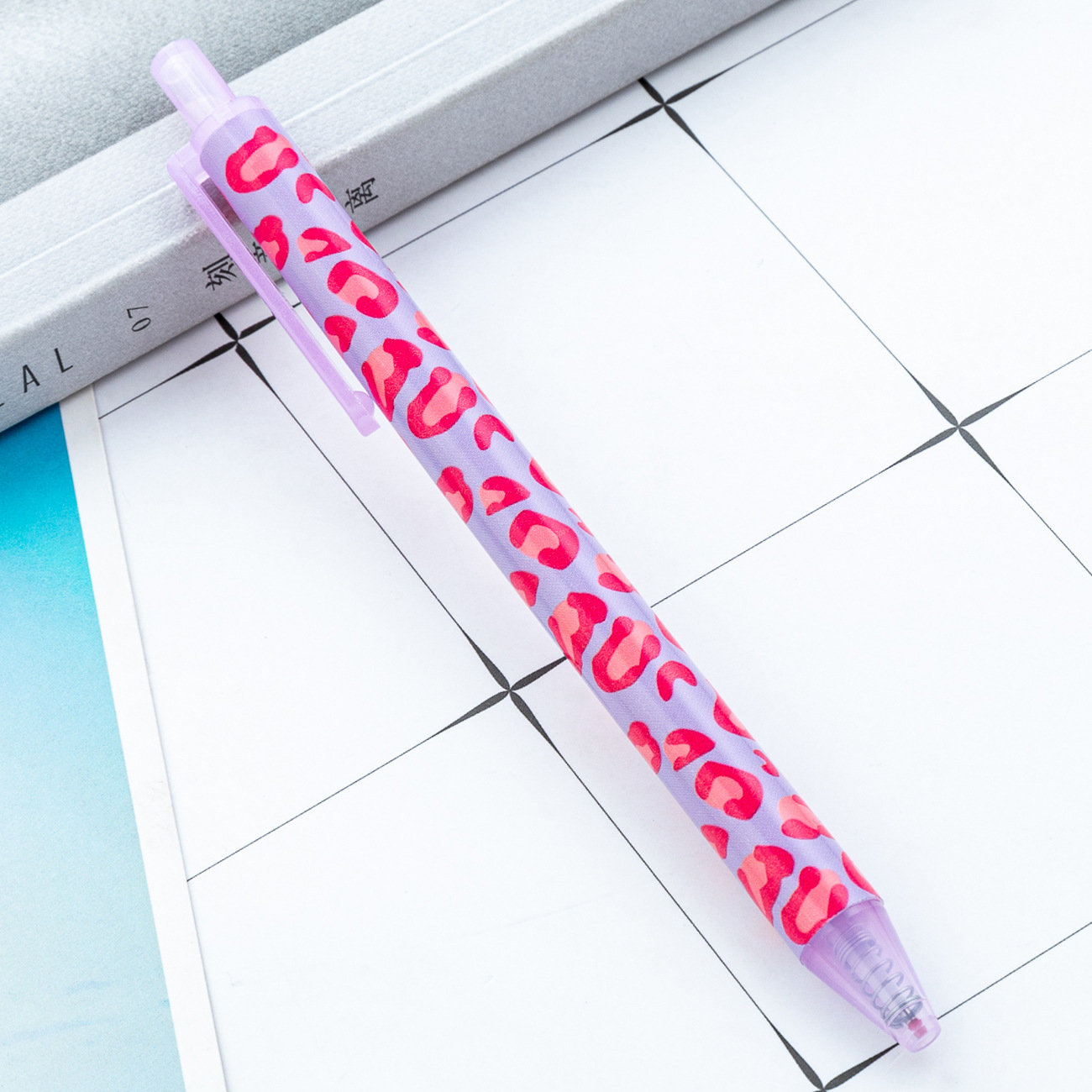 Corazón creativo encantador de la niña leopardo bolígrafo de escritura simple