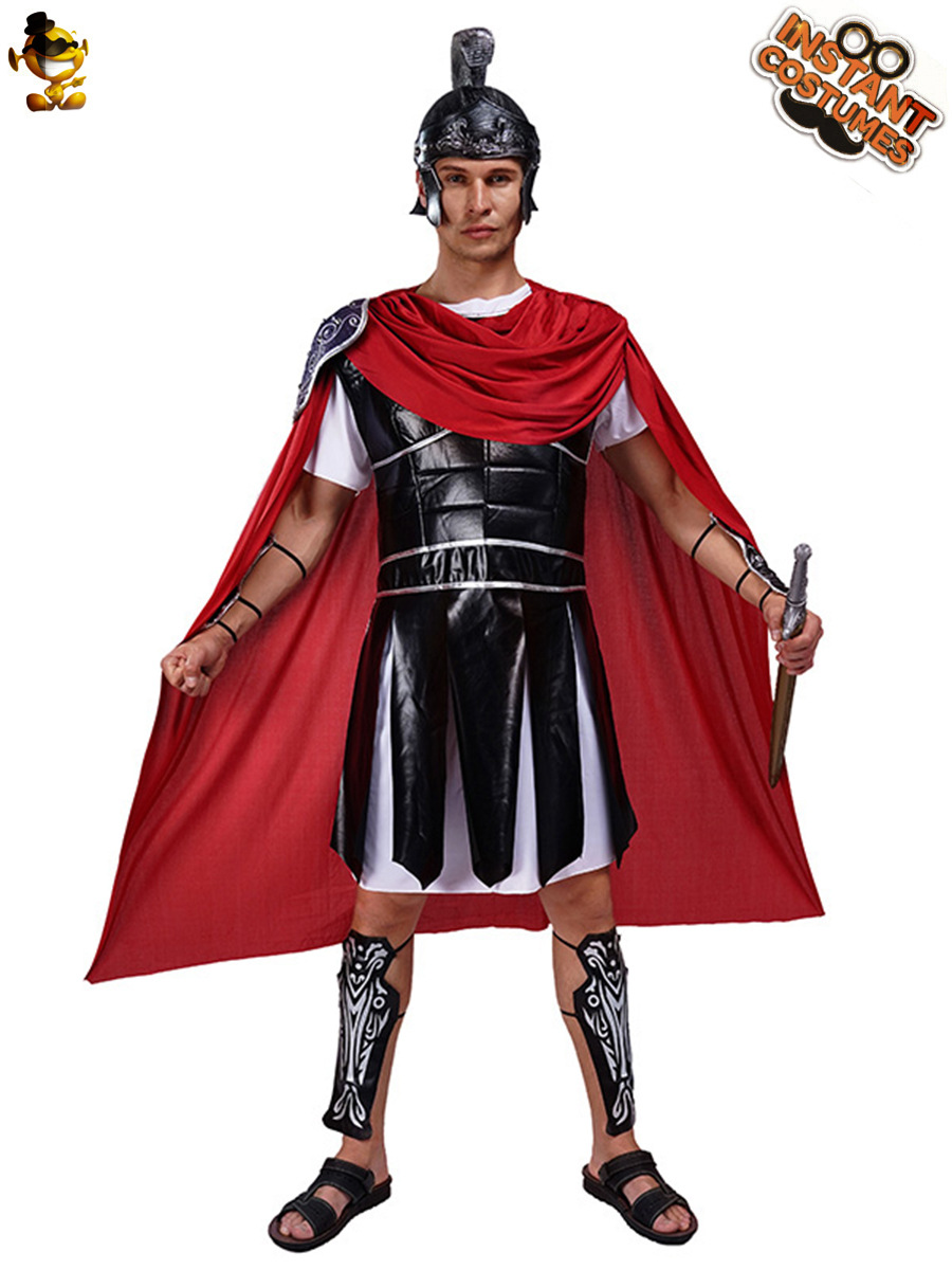 Grandes hombres gladiador rendimiento traje etapa traje juego de rol rendimiento traje Cosplay ropa mascarada