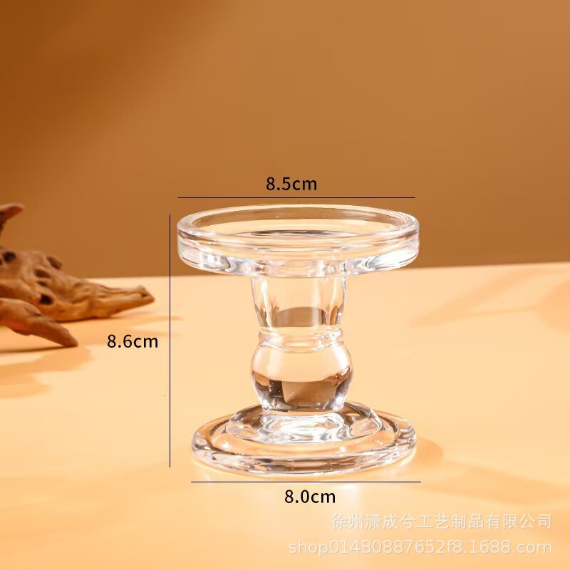 高颜值蜡烛玻璃烛台杯家用装饰新款香薰蜡烛杯精致加厚烛台玻璃杯|undefined