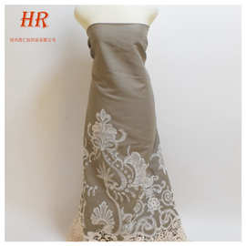 全棉绣花布打孔绣花布镂空刺绣定位打孔 eyelet embroidery