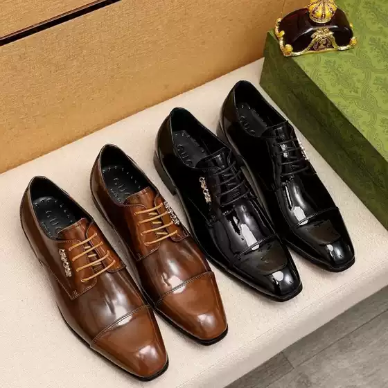 2025 New Arrival European Fashion Casual Comfortable Durable New Chinese Style British Leather Lace-up Formal Dress Shoes for Men