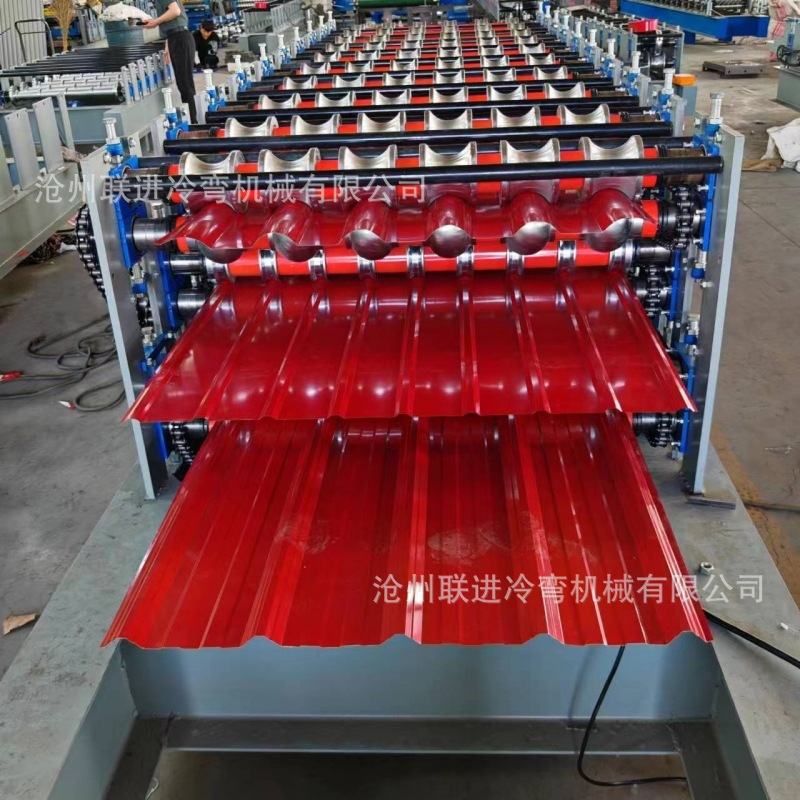 压瓦机单板仿树脂琉璃瓦机840彩钢瓦异型屋顶冷弯成型异型压瓦机