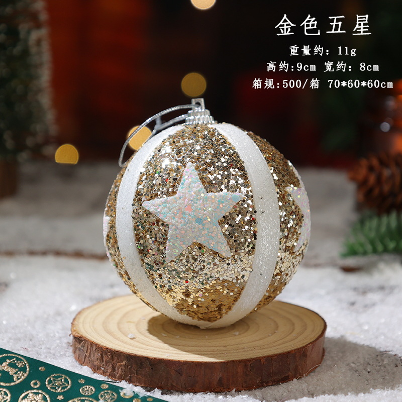 8cm bola de Navidad decoración de árbol de Navidad colgante de bolas de colores colgante colgante de Navidad decoración de Navidad accesorios de decoración