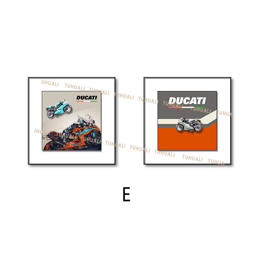 Motocicleta pintura decorativa entrada corredor mural dormitorio de los niños colgando pintura tridimensional aleación motocicleta pintura