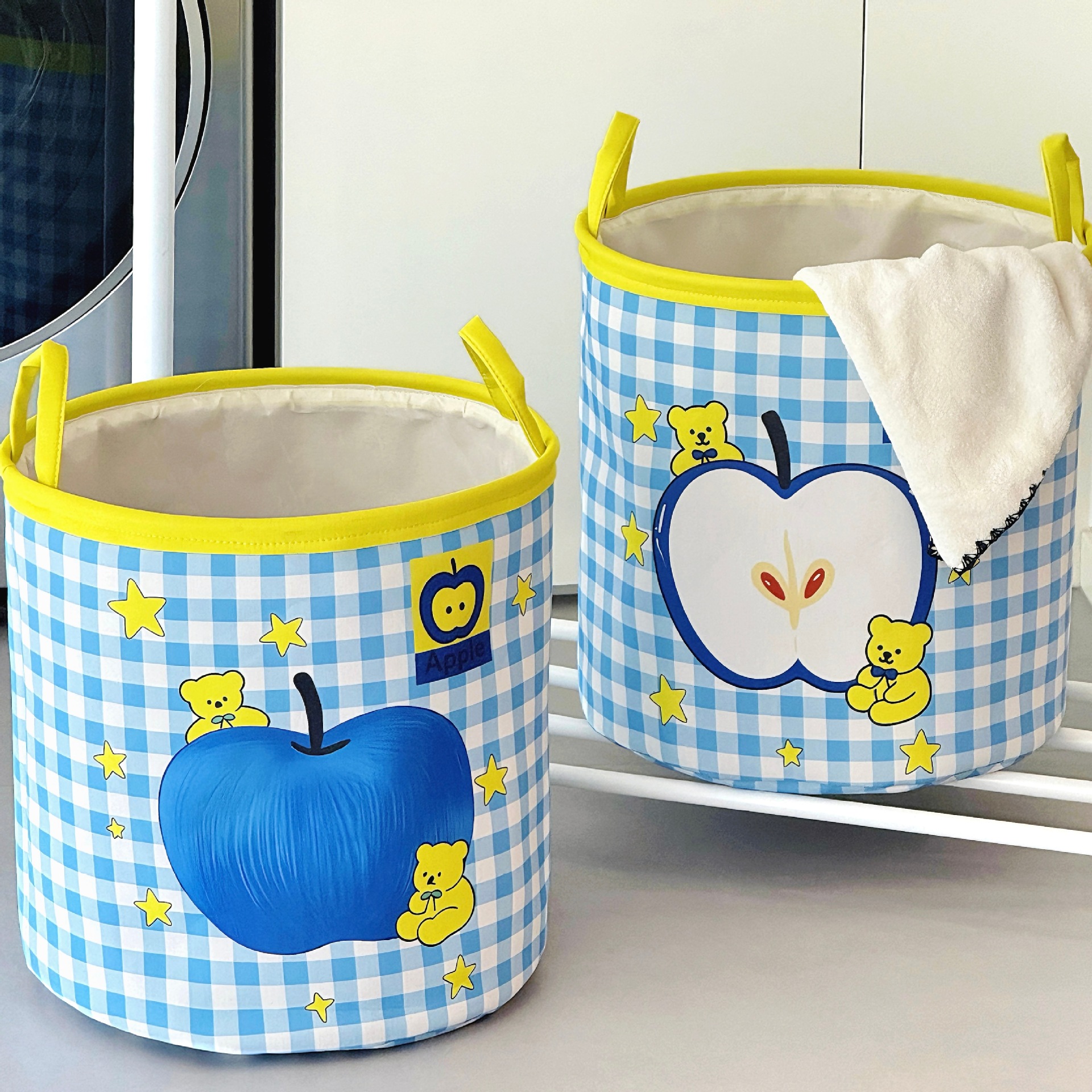 Cesta de ropa sucia plegable de alto valor facial lavandería casera baño cesto de ropa sucia adorable almacenamiento de juguetes de ropa de gran capacidad