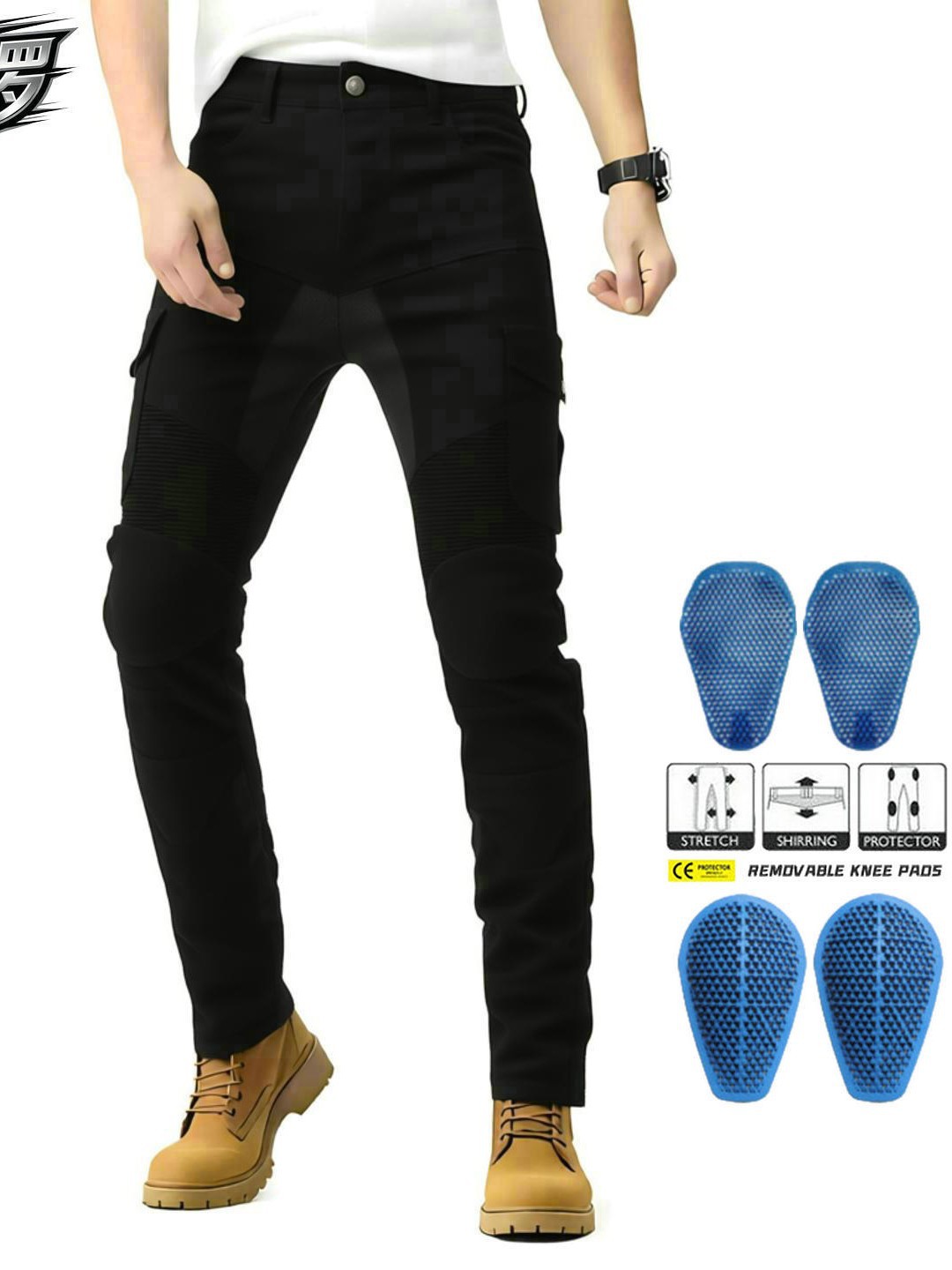 2025 verano motociclismo jeans pantalones de carreras con protector anti-caída ciclismo pantalones de motociclismo protector silicona