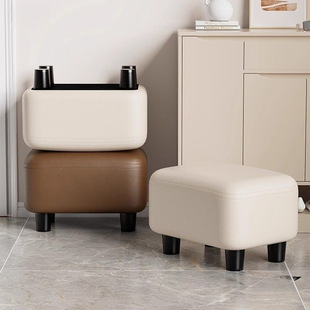 Shoe-Changing Bench for Home Entrance, Entryway Shoe-Wearing Small Stool, Sofa Soft Cushion, Living Room Low Stool, Bench, Seat Cushion