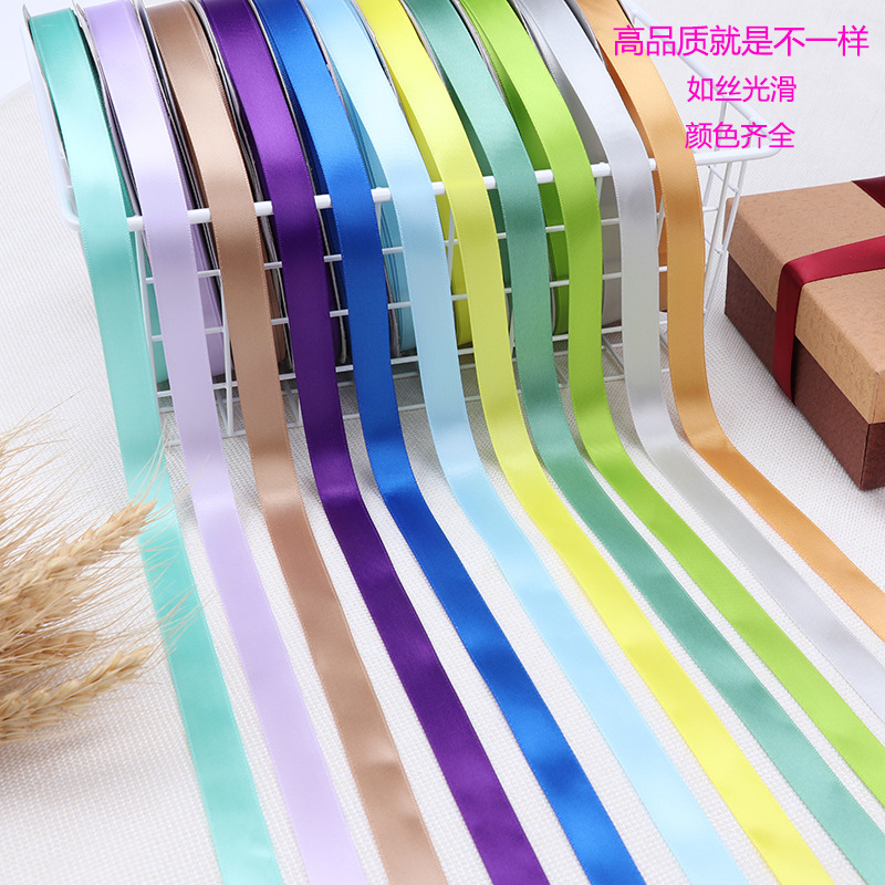 Poliéster cinta arco flor arte paquete seda cinta embalaje Decoración Accesorios caja regalo embalaje cinta al por mayor