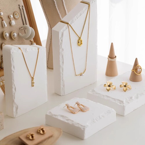 Marble necklace shelf display stand earrings jewelry ring display stand jewelry jewelry display props