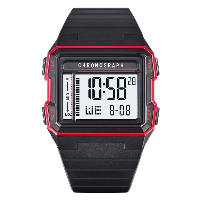 Exportar Dirui Fang forma reloj electrónico humano deportes de los hombres 50ATM natación impermeable LED reloj luminoso venta al por mayor de los hombres