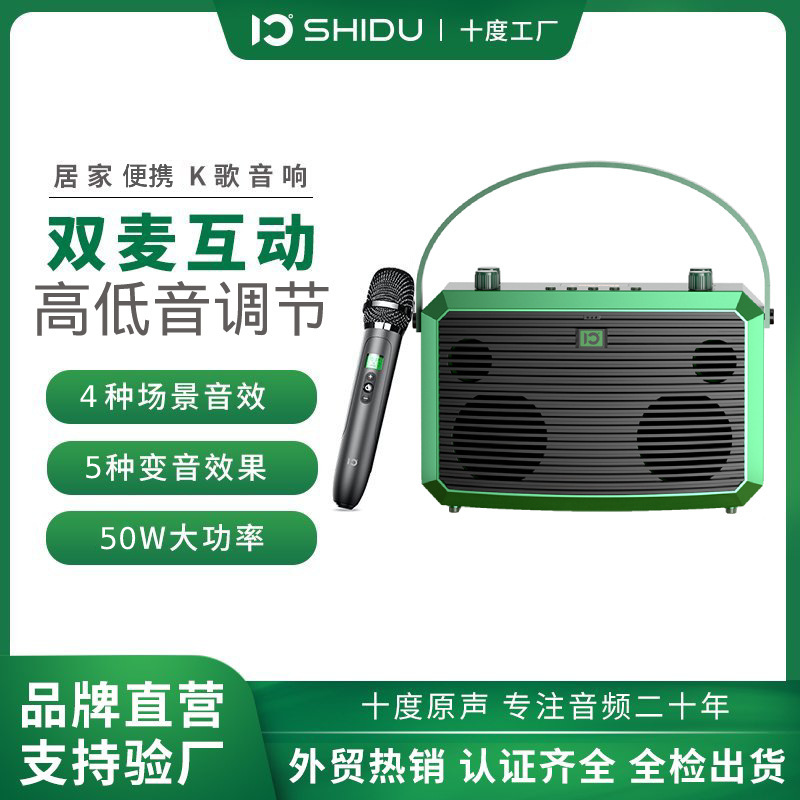 Ten degrees M5 family karaoke portable audio outdoor portable high volume Bluetooth audio singing with wireless microphone