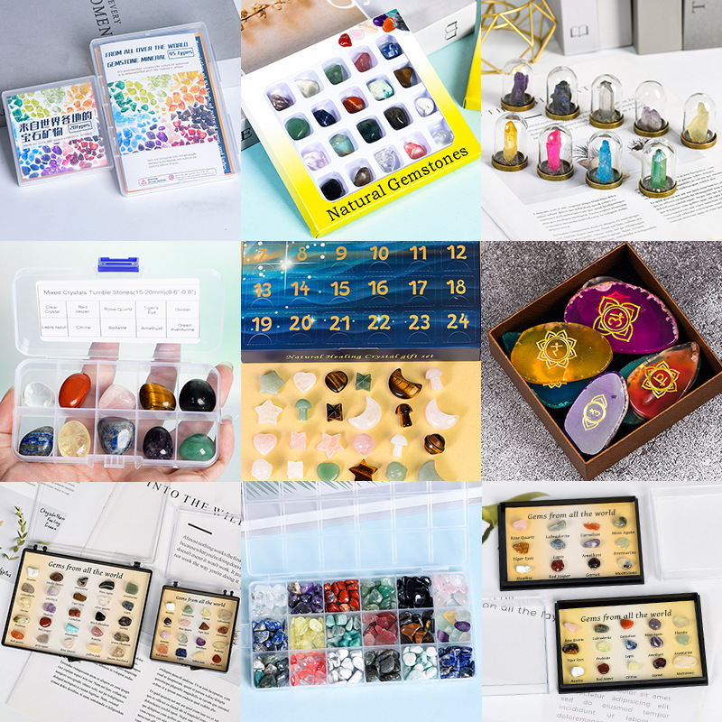 Cross-border Hot-selling Crystal Gravel Mixed Treasure Ore Specimen Geology Science Pupil Teaching Materials Raw Stone Wholesale