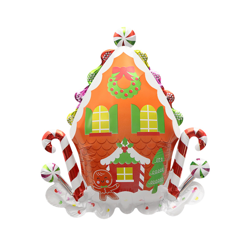 Tienda ventana Decoración Accesorios juguete globo Navidad caramelo muleta ancianos muñeco de nieve árbol de Navidad globo foto