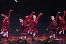 白马舞蹈服装蒙古筷子舞演出服少儿表演服少数民族舞台表演服酒红