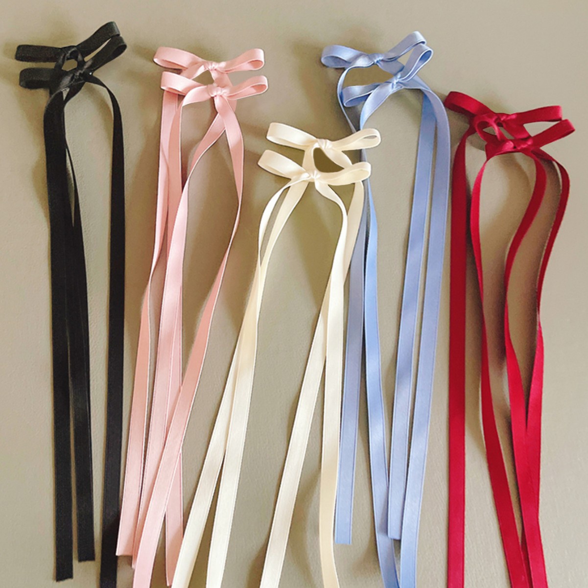 36cm Quality Polyester-Cotton Multi-Color Long Streamer Bow Hairpin Side Clip Girl Ribbon Hairpin Hair Accessories