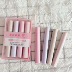 Large-capacity thick fluorescent pen soft color series Morandi color neutral pen box student colored marker pen 