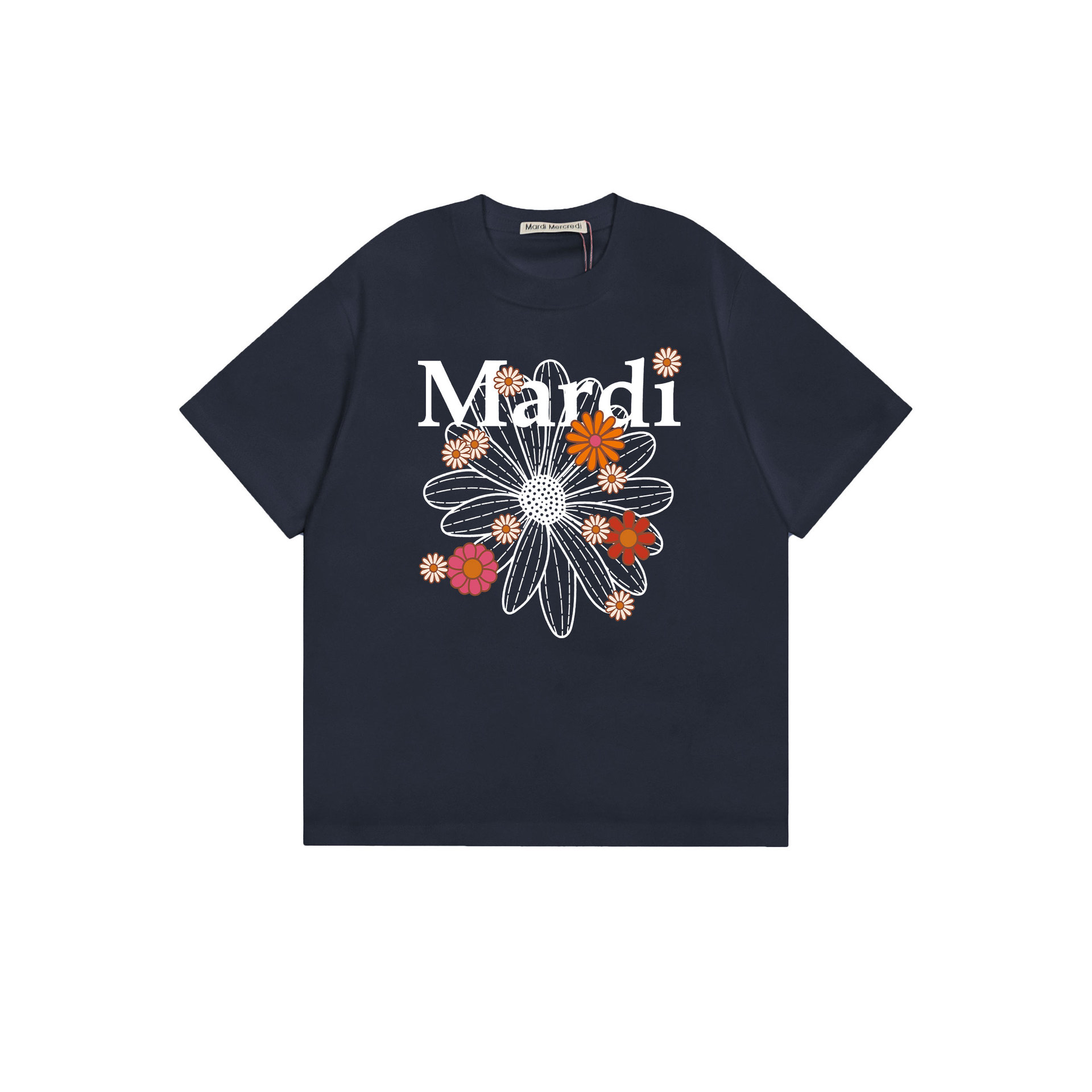 2025 新マルディ半袖右肩スリムフィットゴールドハイシルバー同スタイルデイジードックスフード犬 Tシャツホットガール着用